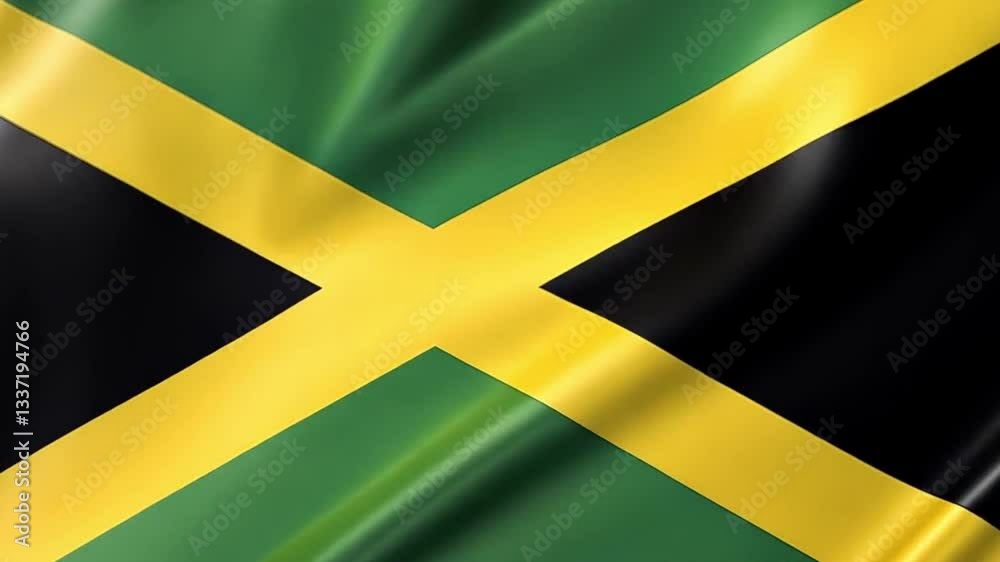 Jamaican flag for national Day or Independence Day of Jamaica