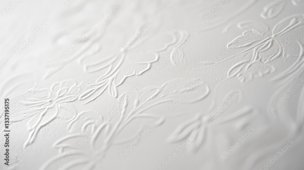 Subtle elegance of white embossed floral design paper perfect for wedding invitations stationery and cards creating a sophisticated and timeless backdrop Subtle elegance of white embossed floral design paper perfect for wedding invitations stationery and cards creating a sophisticated and timeless backdrop