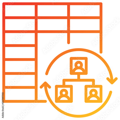 Reorganization Line Gradient Icon