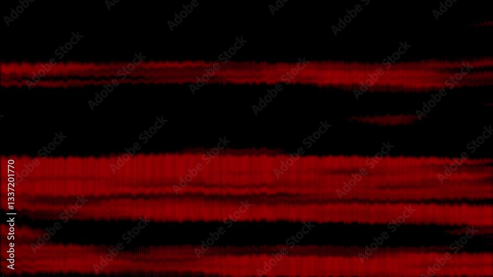 Abstract digital glitch effect, red distorted screen noise animation