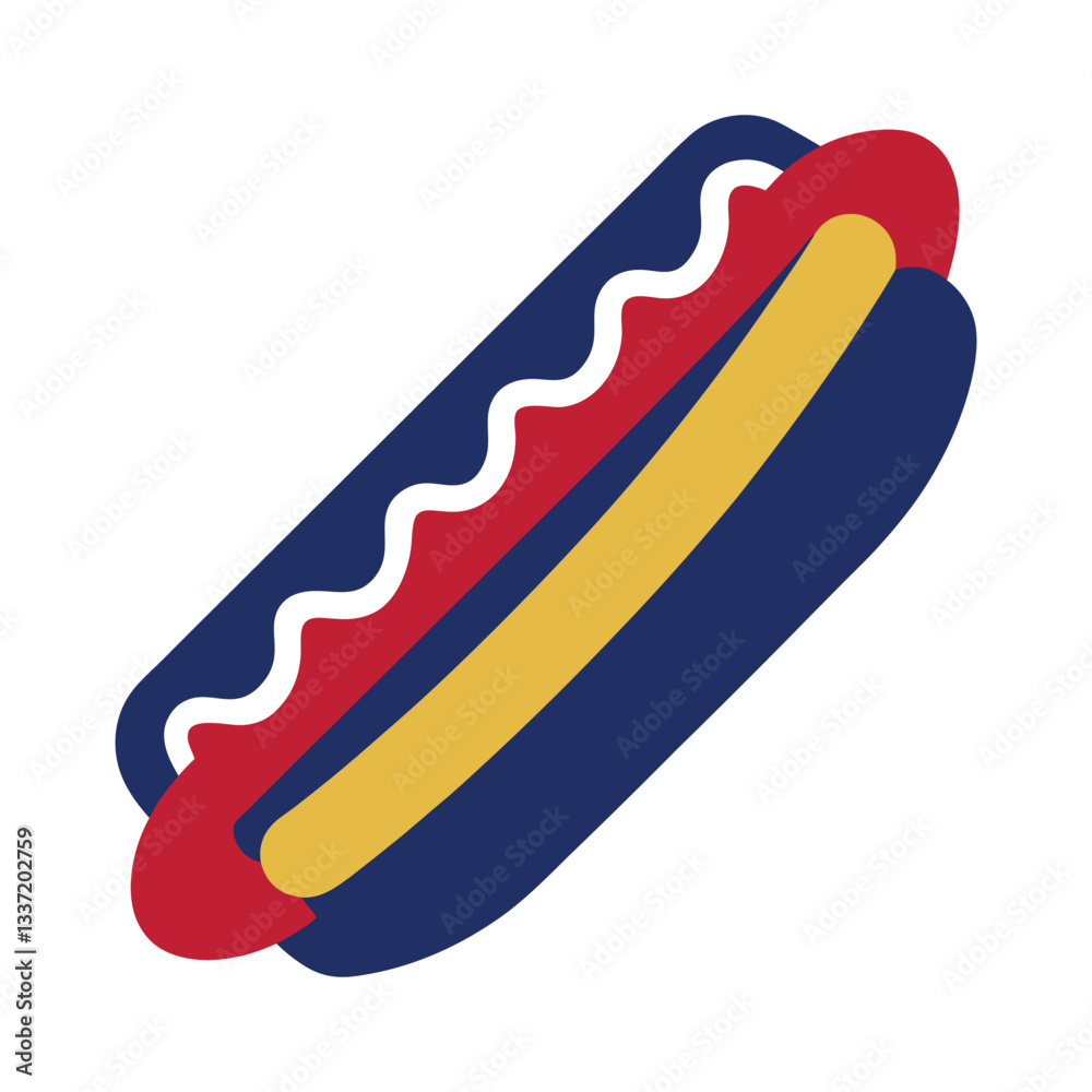 hot dog and mustard vector illustration hot dog and mustard vector illustration