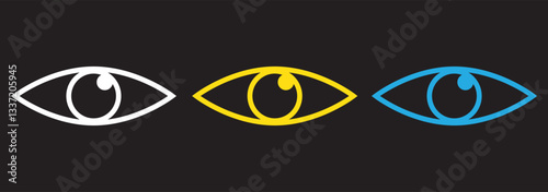vector eye icon for visible and invisible passwords eps 10 