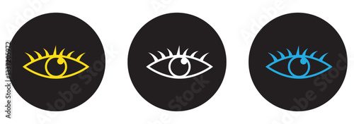vector eye icon for visible and invisible passwords eps 10 