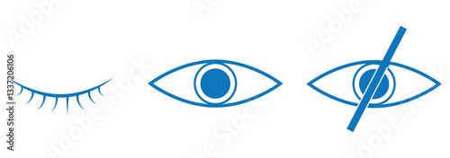 vector eye icon for visible and invisible passwords eps 10 