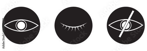 vector eye icon for visible and invisible passwords eps 10 