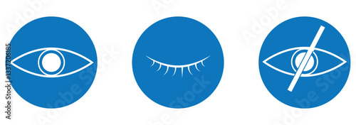 eye icon set. vision icon, see view icons - eyesight symbol - invisible eye hide icon, incognito icon no eye view hidden icon set. vision icon