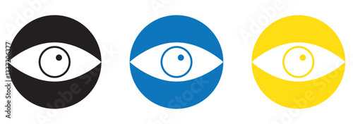 eye icon set. vision icon, see view icons - eyesight symbol - invisible eye hide icon, incognito icon no eye view hidden icon set. vision icon