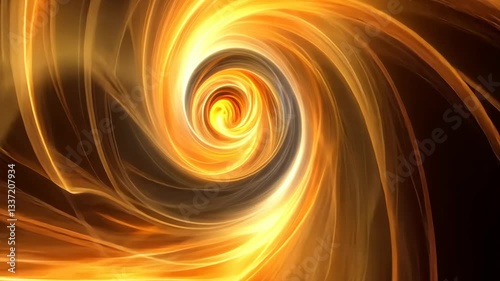 Wallpaper Mural Swirling patterns of golden light creating a mesmerizing vortex with a dark background Torontodigital.ca