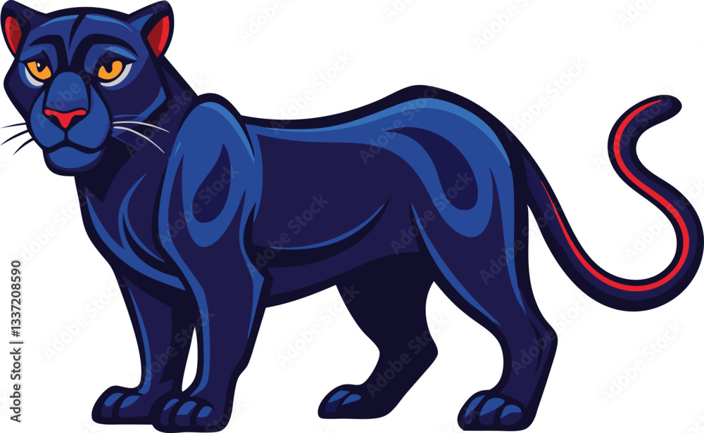 Obraz premium A Panther vector art illustration