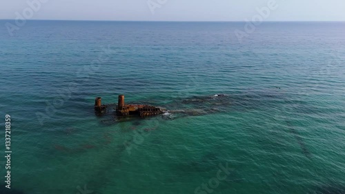 Paralia epannomi in greece shipwreck navagio