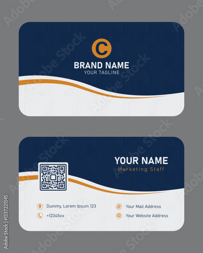 Blue Corporate business card and name card design template