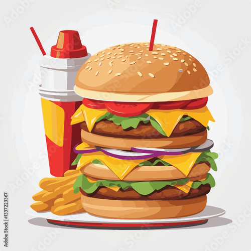 fastfood, fast, snack, food, meal, delicious, burger, lunch, background, dinner, american, meat, unhealthy, menu, restaurant, set, cheeseburger, junk, isolated, hamburger, fat, eat, sandwich, tasty, c