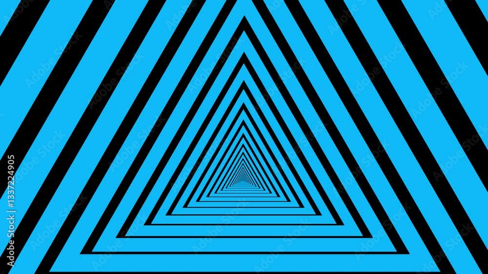 Colorful triangular tunnel. Seamless loop.colorfull Starship Energy Tunnel Background VJ Loop in 4K