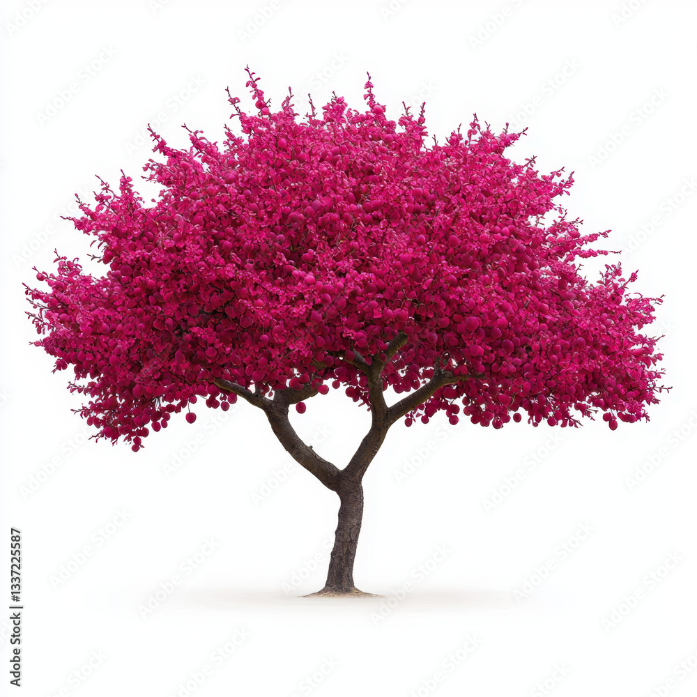 Obraz premium Vibrant tree covered in beautiful pink flowers offering a lush display of natural beauty and color ideal for nature photography and scenic outdoor exploration in spring