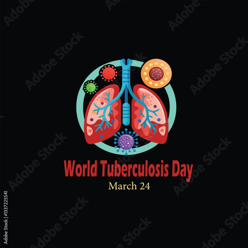 World Tuberculosis Day vector design tb awareness lungs infection 