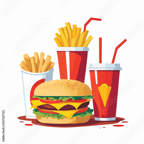fastfood, fast, snack, food, meal, delicious, burger, lunch, background, dinner, american, meat, unhealthy, menu, restaurant, set, cheeseburger, junk, isolated, hamburger, fat, eat, sandwich, tasty, c