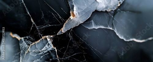 The natural texture of black marble provides a high-resolution backdrop for design art work, including skin tile wallpaper and stone ceramic art wall interiors