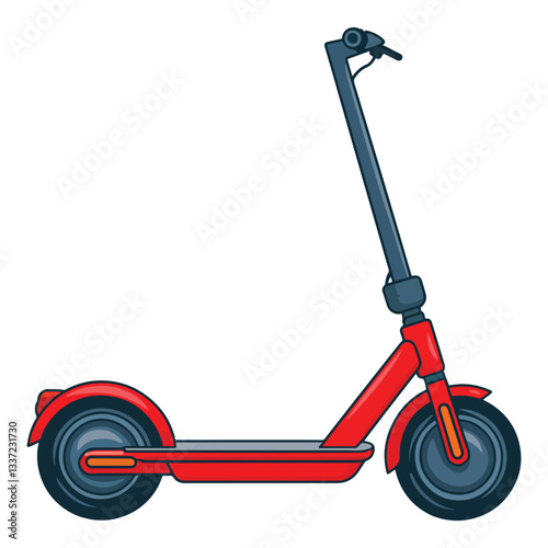 Vehicle scooter icon isolated on white background, flat vector illustration.