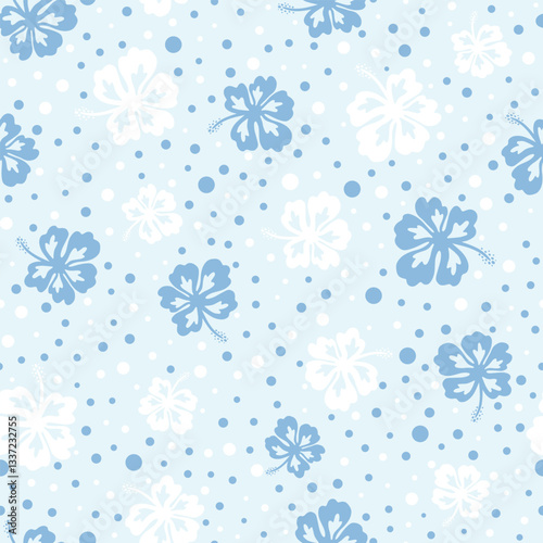 Summer seamless pattern with flowers. Print for textile and fabric