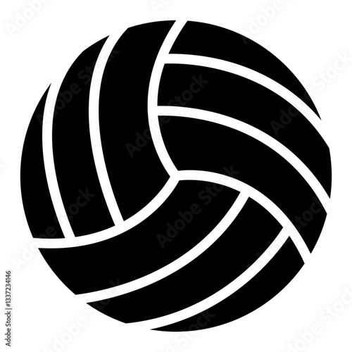 Icono plano pelota de voleibol