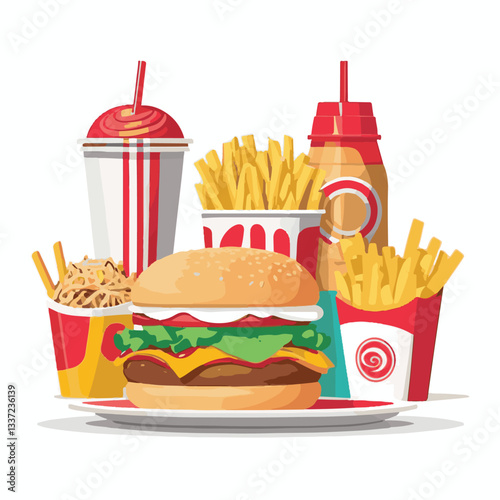 fastfood, fast, snack, food, meal, delicious, burger, lunch, background, dinner, american, meat, unhealthy, menu, restaurant, set, cheeseburger, junk, isolated, hamburger, fat, eat, sandwich, tasty, c