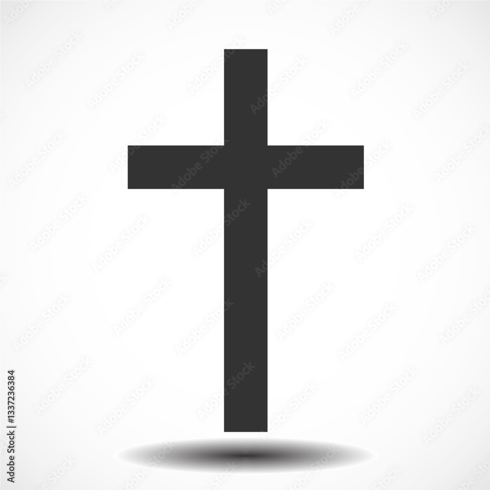 Cross. Christian and catholic symbol. Vector illustration Cross. Christian and catholic symbol. Vector illustration