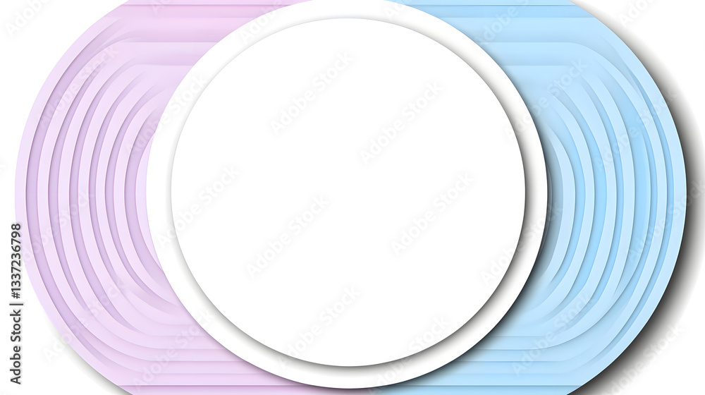 Abstract Design: Elegant Pastel Circles, White Space, Layered Curves, Modern Background, Graphic Resource, Visual Design, Clean Template, Creative Art, Abstract Shapes, Geometric Pattern