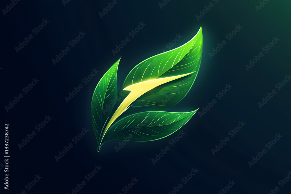 Glowing Green Leaves: Nature's Energy, Sustainable Growth, and Environmental Conservation
