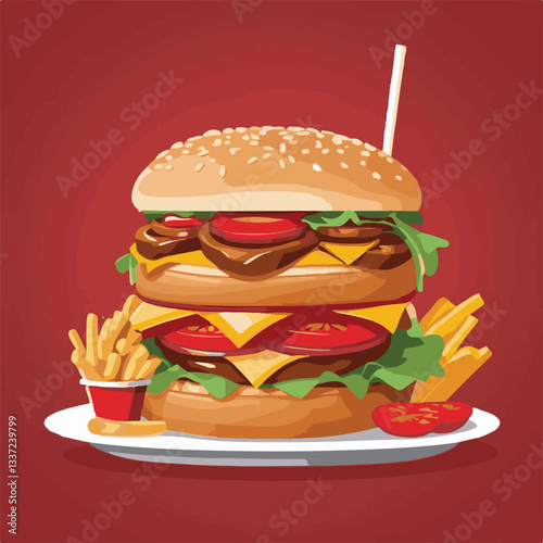 fastfood, fast, snack, food, meal, delicious, burger, lunch, background, dinner, american, meat, unhealthy, menu, restaurant, set, cheeseburger, junk, isolated, hamburger, fat, eat, sandwich, tasty, c