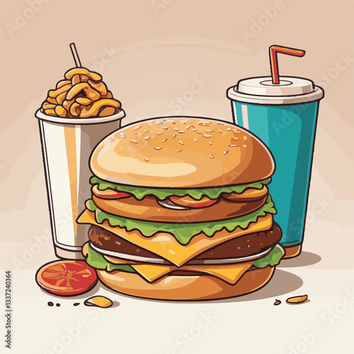 fastfood, fast, snack, food, meal, delicious, burger, lunch, background, dinner, american, meat, unhealthy, menu, restaurant, set, cheeseburger, junk, isolated, hamburger, fat, eat, sandwich, tasty, c