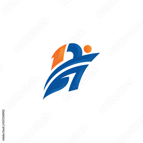 Minimalist BRI initial logo with '127' & leaf symbol. Perfect for finance, banking, or eco-friendly brands. Clean, versatile, SEO-friendly vector design.