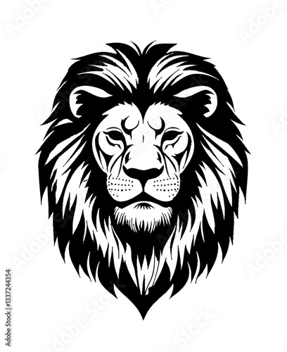 Powerful Lion Face Vector Illustration in EPS Format
