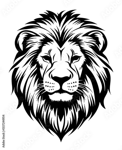 Majestic Lion Head Logo Icon in Vector Format
