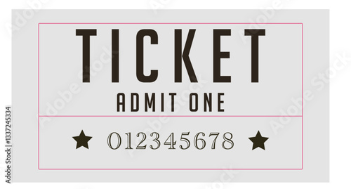 Ticket, Admit one ticket, Coupon sale, Ticket sale, Vintage Coupon