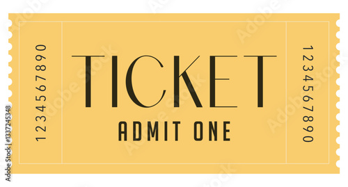 Ticket, Vintage ticket, Admit one ticket