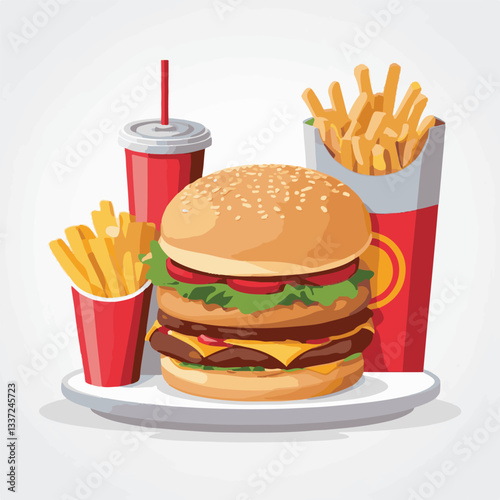 fastfood, fast, snack, meal, food, lunch, burger, dinner, background, delicious, meat, american, menu, unhealthy, restaurant, isolated, cheeseburger, junk, set, hamburger, fat, sandwich, tasty, eat, c
