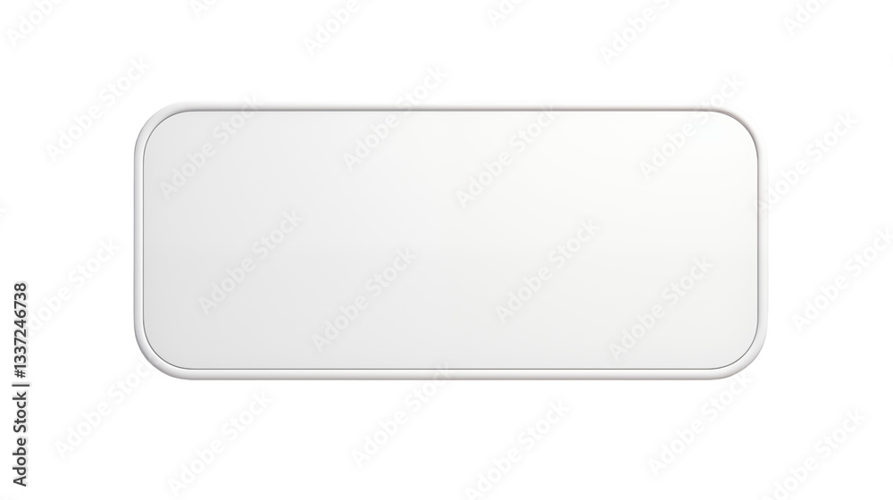 Isolated white rounded rectangle shape with a thin border on a black background in a studio shotisolated on transparent background Isolated white rounded rectangle shape with a thin border on a black background in a studio shotisolated on transparent background