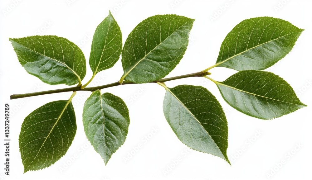 Fresh green leaves on a branch. Lush foliage Fresh green leaves on a branch. Lush foliage