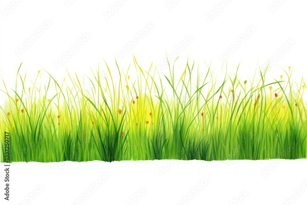 Fototapeta premium Spring grass border outdoors nature plant.