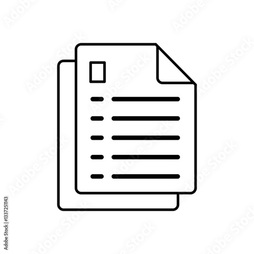 document vector icon isolated on transparent background