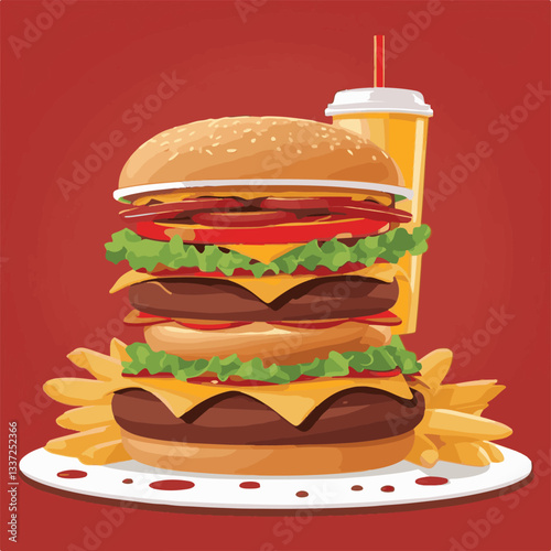 fastfood, fast, snack, meal, food, lunch, burger, dinner, background, delicious, meat, american, menu, unhealthy, restaurant, isolated, cheeseburger, junk, set, hamburger, fat, sandwich, tasty, eat, c