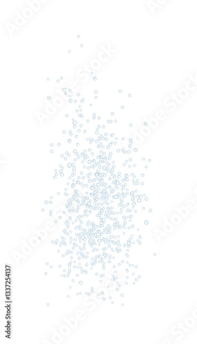 Fizzy underwater air bubbles. Sparkles in water. Fizzy pop and effervescent drink. Abstract fresh soda bubbles. Vector illustration