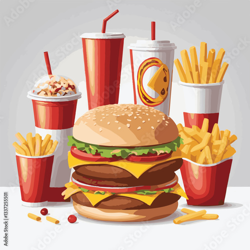 fastfood, fast, snack, meal, food, lunch, burger, dinner, background, delicious, meat, american, menu, unhealthy, restaurant, isolated, cheeseburger, junk, set, hamburger, fat, sandwich, tasty, eat, c