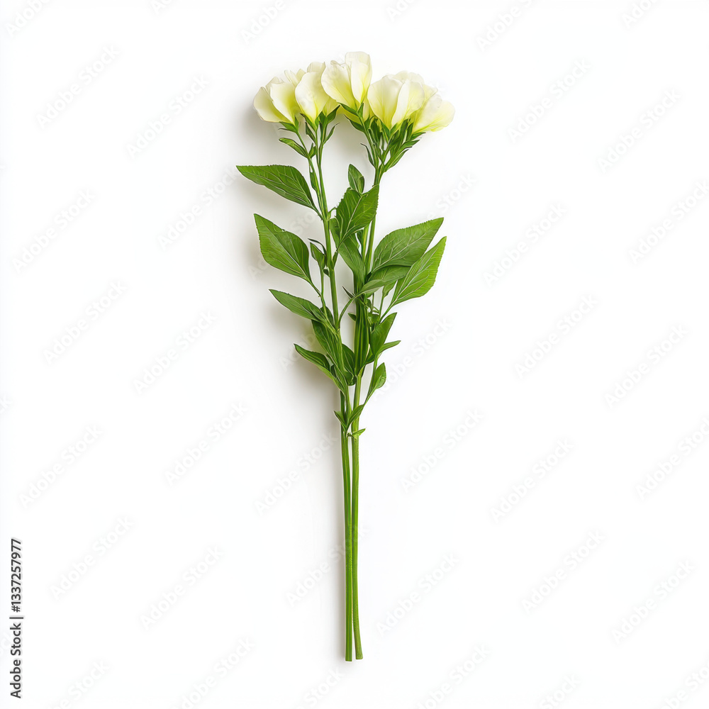 Obraz premium Exquisite close-up photography of a single white rose on a light background highlighting the delicate petals and natural beauty ideal for romantic occasions or minimalist decor ideas