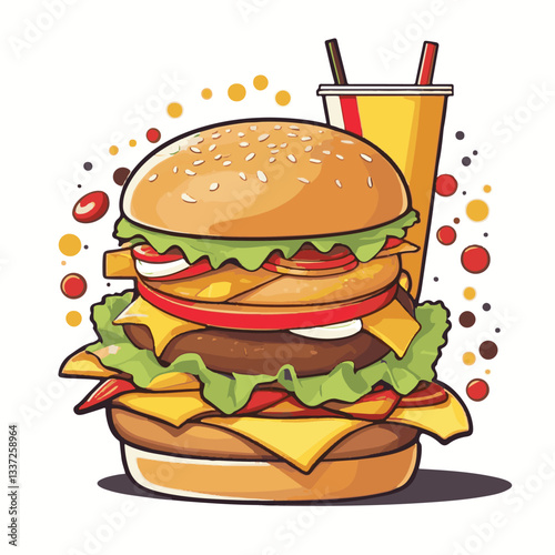 fastfood, fast, snack, meal, food, lunch, burger, dinner, background, delicious, meat, american, menu, unhealthy, restaurant, isolated, cheeseburger, junk, set, hamburger, fat, sandwich, tasty, eat, c