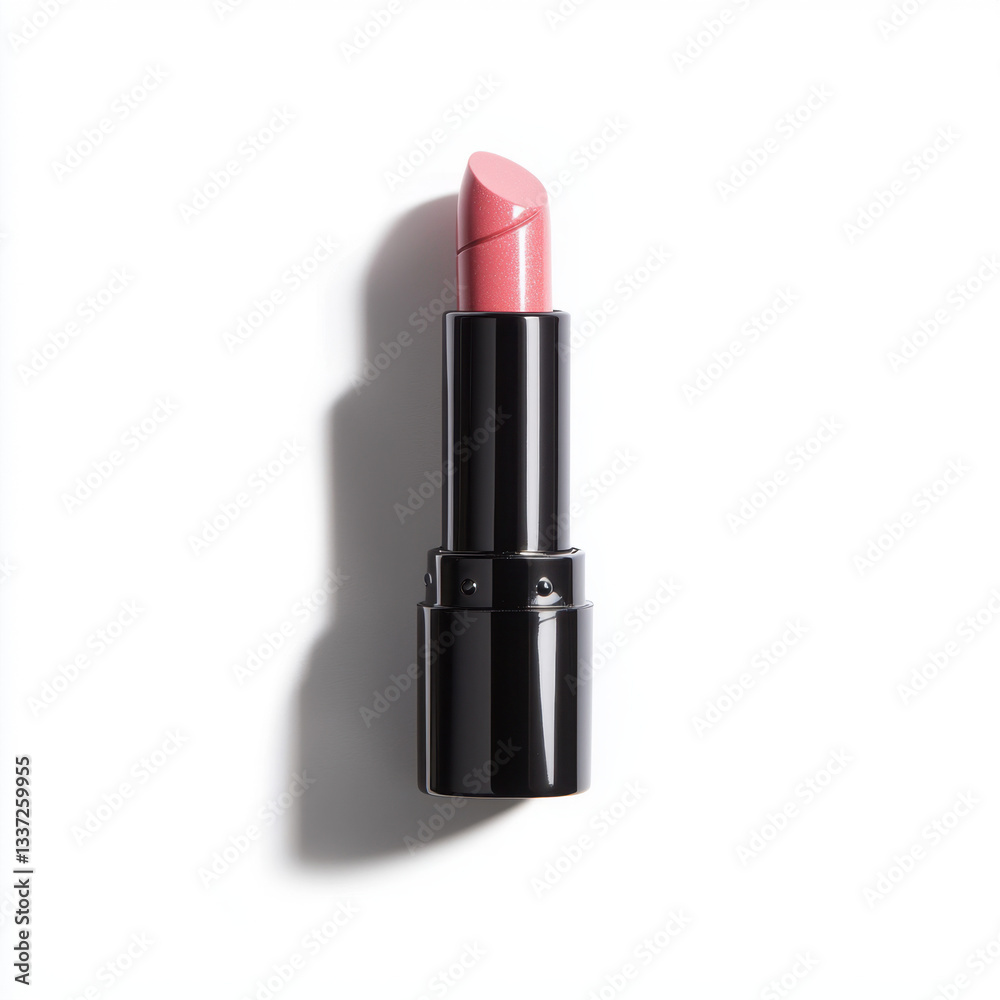 Exquisite vegan cruelty-free lipstick displayed on a white background captured in realistic photography with ample copy space ideal for promoting cosmetic products and beauty trends Exquisite vegan cruelty-free lipstick displayed on a white background captured in realistic photography with ample copy space ideal for promoting cosmetic products and beauty trends