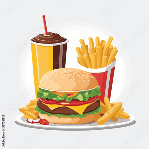fastfood, fast, snack, meal, food, lunch, burger, dinner, background, delicious, meat, american, menu, unhealthy, restaurant, isolated, cheeseburger, junk, set, hamburger, fat, sandwich, tasty, eat, c