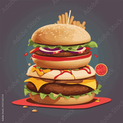 fastfood, fast, snack, meal, food, lunch, burger, dinner, background, delicious, meat, american, menu, unhealthy, restaurant, isolated, cheeseburger, junk, set, hamburger, fat, sandwich, tasty, eat, c