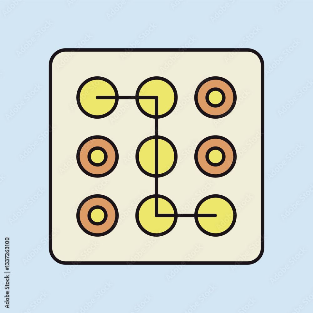Lock pattern icon. Hand entering smartphone password Lock pattern icon. Hand entering smartphone password