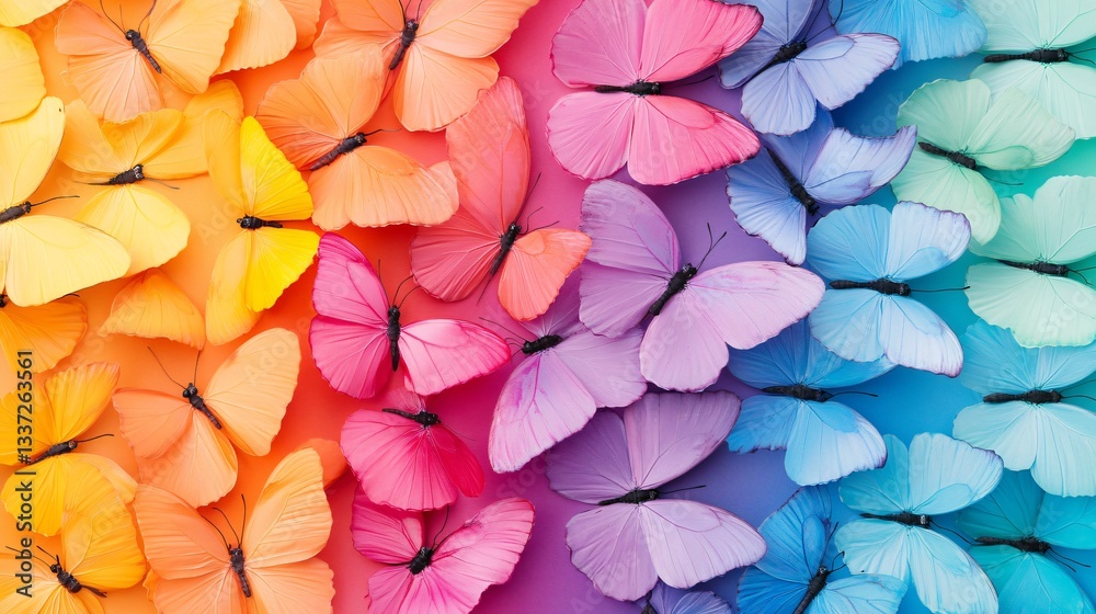 Colorful pastel crayons arranged in vibrant gradient, showcasing vivid hues for art projects, playful and creative theme. Colorful pastel crayons arranged in vibrant gradient, showcasing vivid hues for art projects, playful and creative theme.